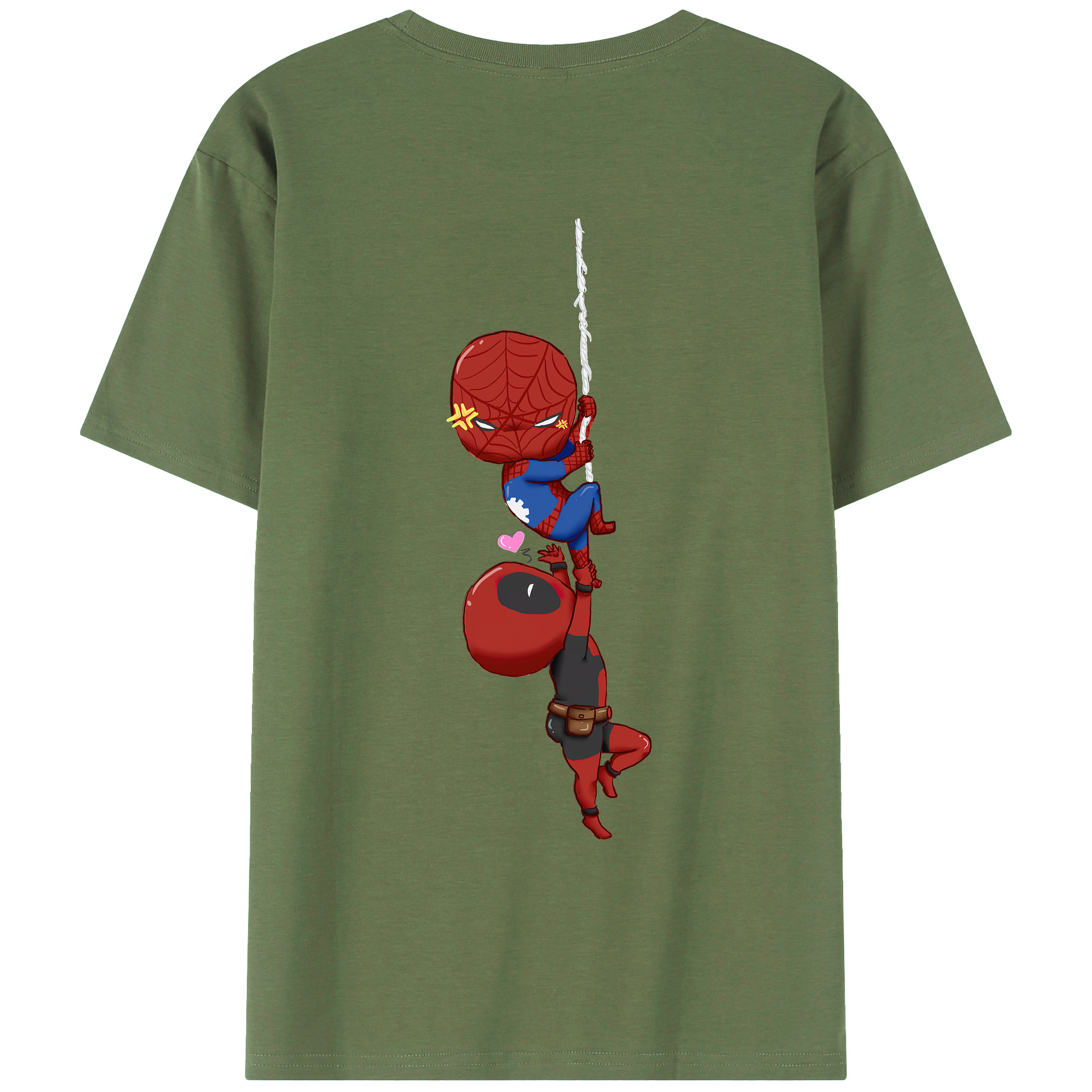 （画像用） Deadpool デッドプール 綿100％ メンズ半袖Tシャツ（バックプリント） 通気性